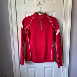 Saucony Pink/Red Quarter Zip Size S